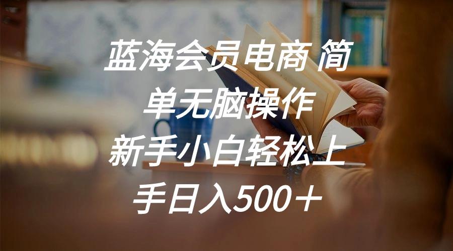 蓝海会员电商 简单无脑操作 新手小白轻松上手日入500＋-腾渊网创