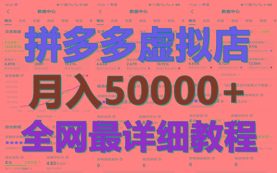 拼多多虚拟电商训练营月入50000+你也行，暴利稳定长久，副业首选-腾渊论坛