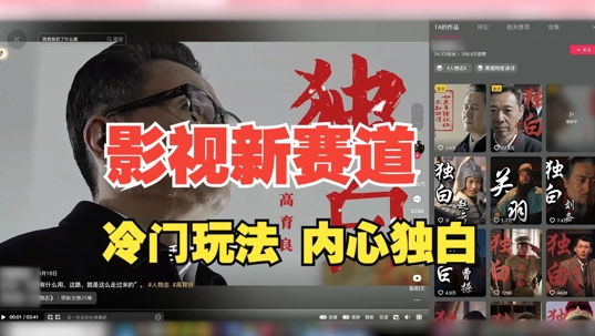 最新影视解说玩法，人物独白，30天涨粉24万+，全流程拆解【揭秘】-腾渊网创