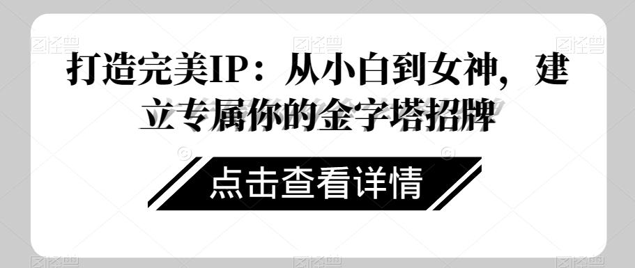 打造完美IP：从小白到女神，建立专属你的金字塔招牌-腾渊论坛