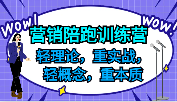 营销陪跑训练营，轻理论，重实战，轻概念，重本质，适合中小企业和初创企业的老板-腾渊网创