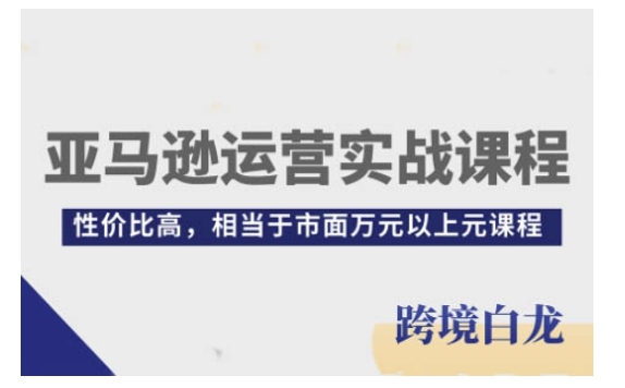 亚马逊运营实战课程，亚马逊从入门到精通，性价比高，相当于市面万元以上元课程-腾渊网创