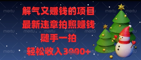 解气又挣钱的项目，最新违章拍照挣钱，随手一拍，轻松收入多张【揭秘】-腾渊论坛