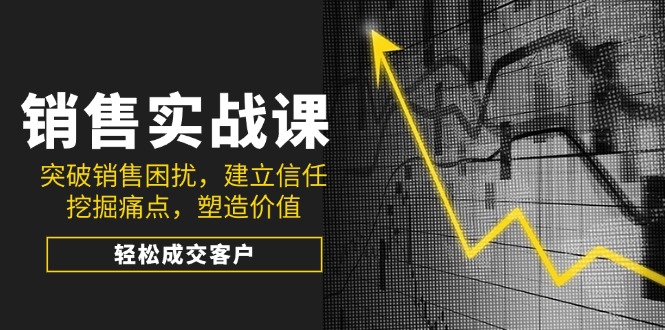 销售实战课，突破销售困扰，建立信任，挖掘痛点，塑造价值，轻松成交客户-腾渊网创
