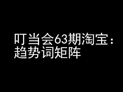《淘宝天猫打爆班》原创高阶技术第63期，趋势词矩阵技术和玩法-腾渊网创
