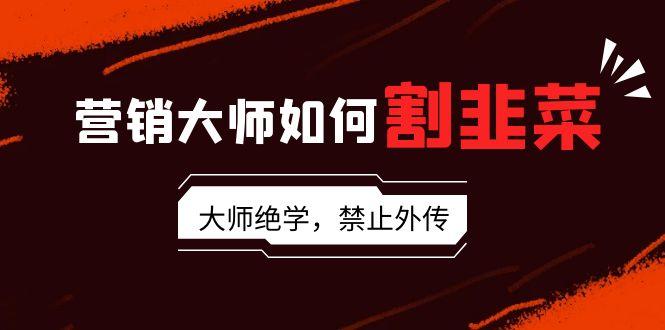 营销大师如何割韭菜：流量大师/讲故事大师/话术大师/卖货大师/成交大师/...-腾渊网创