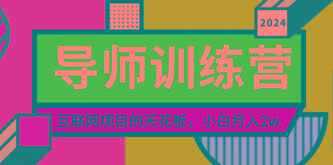 《导师训练营》精准粉丝引流的天花板，小白月入2w-腾渊网创