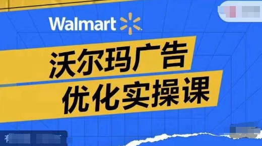 沃尔玛广告优化实操课，广告报告实操讲解，广告如何提高转化和ROAS等-腾渊网创