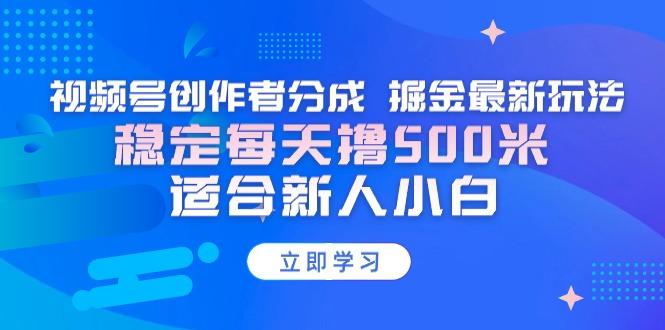 【蓝海项目】视频号创作者分成 掘金最新玩法 稳定每天撸500米 适合新人小白-腾渊网创