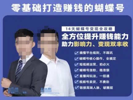 蝴蝶号专栏-视频号运营教程，零基础打造挣钱的蝴蝶号，14天蝴蝶号变现全攻略-腾渊网创