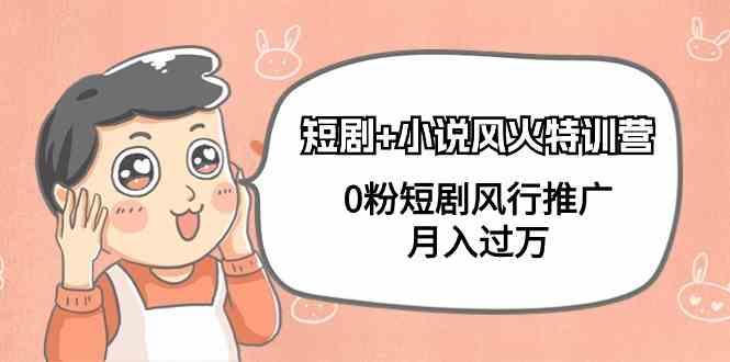 小说+短剧风火特训营，0粉短剧小说风行推广，实现月入过万-腾渊网创