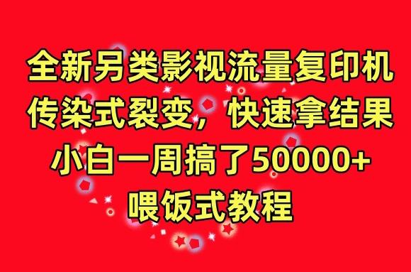 全新另类影视流量复印机，传染式裂变，快速拿结果，小白一周搞了50000+，喂饭式教程【揭秘】-腾渊网创