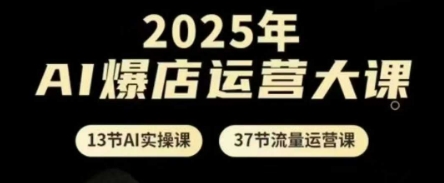 2025年AI爆店运营大课，13节AI实操课+37节流量运营课-腾渊网创