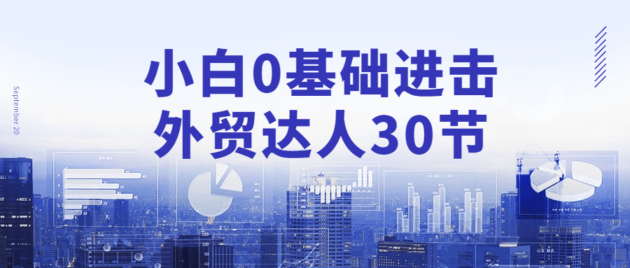 小白0基础进击外贸达人30节-腾渊论坛