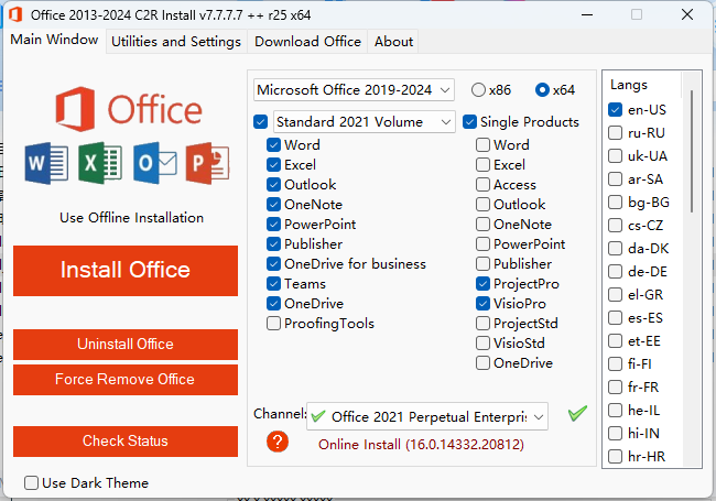 Office 2013-2024 C2R Install-腾渊网创