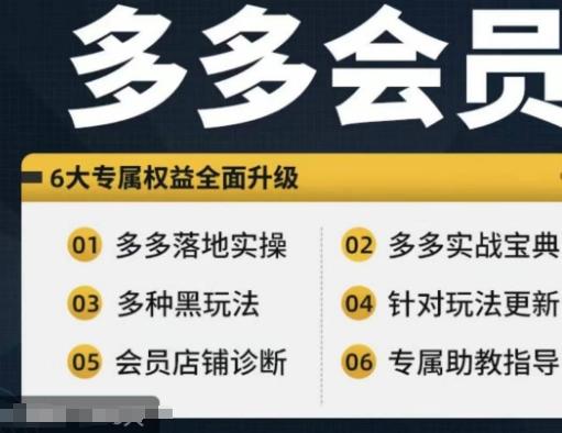 拼多多会员，拼多多实战宝典+实战落地实操，从新手到高阶内容全面覆盖-腾渊论坛