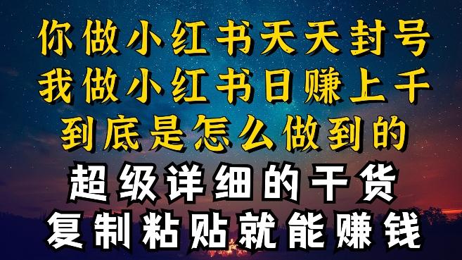 都知道小红书能引流私域变现，可为什么我能一天引流几十人变现上千，但你却频频封号违规被限流【揭秘】-腾渊论坛