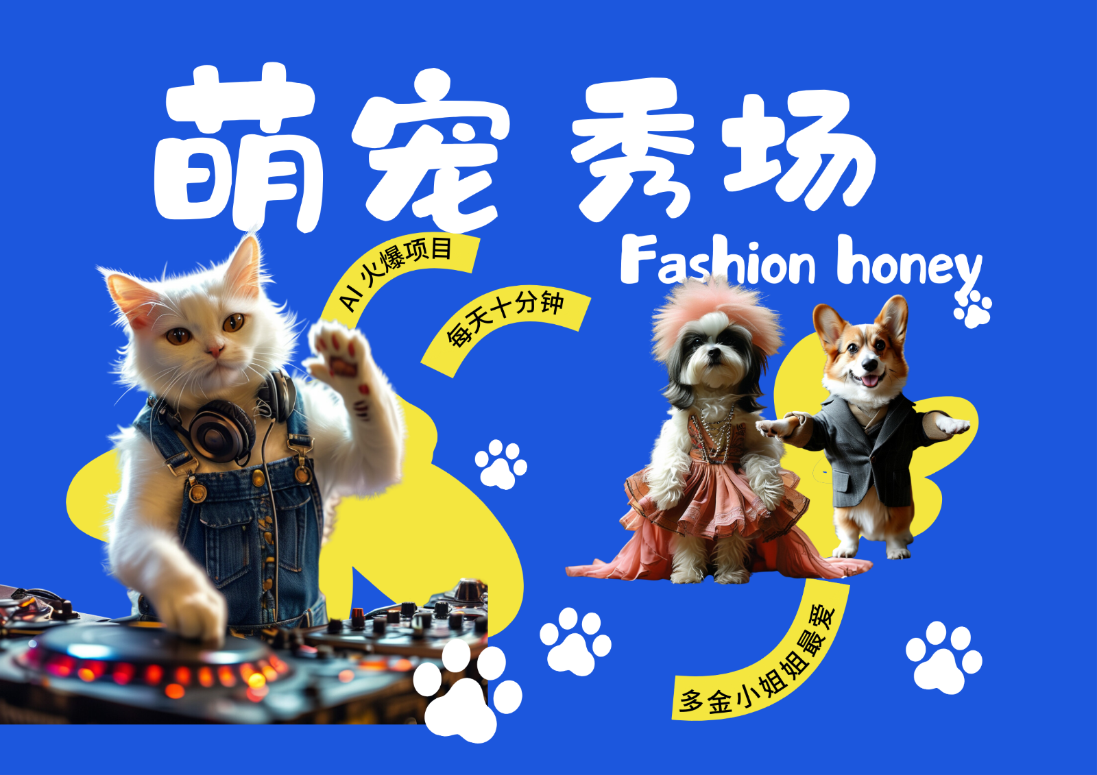 酷飒动物跳舞走秀 时尚喵FASHION汪 多金小姐姐最爱的 轻松月入破W-腾渊论坛