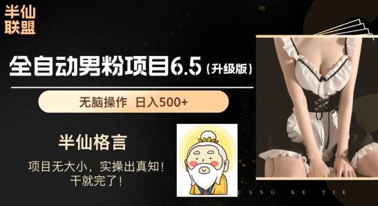 男粉项目6.5升级版，全自动男粉项目，日收入1K+【揭秘】-腾渊网创