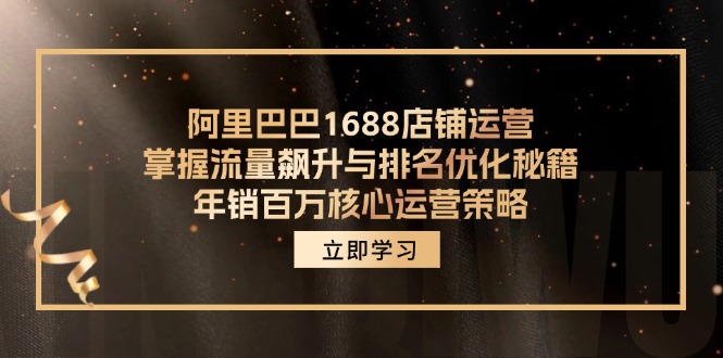 阿里巴巴1688店铺运营，掌握流量飙升与排名优化秘籍 年销百万核心运营策略-腾渊网创