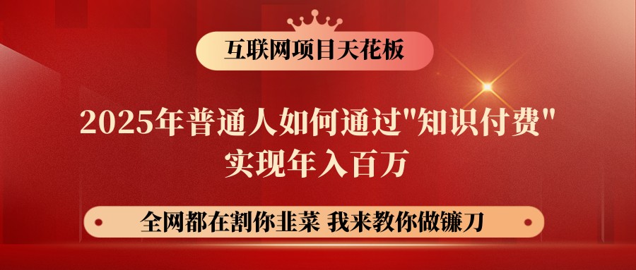 网创项目终点站-镰刀训练营超级IP合伙人，25年普通人如何通过“知识付费”年入百万-腾渊网创