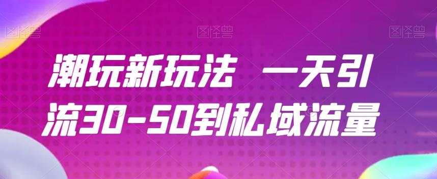 潮玩新玩法一天引流30-50到私域流量-腾渊论坛