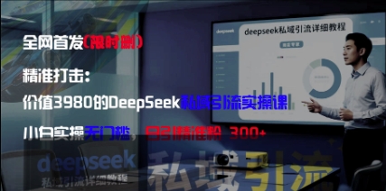 精准打击：价值3980的DeepSeek私域引流实操课，小白实操无门槛，日引精准粉300+-腾渊论坛