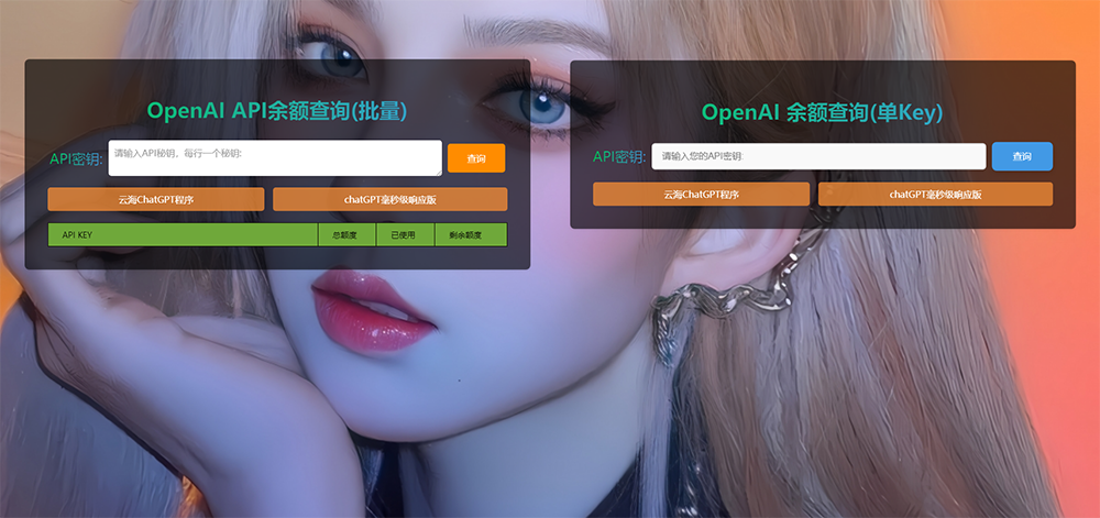 ChatGPT在线查询余额小工具源码-腾渊论坛