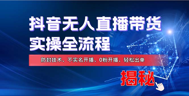 在线赚钱新途径：如何用抖音无人直播实现财务自由，全套实操流程，含...-腾渊网创