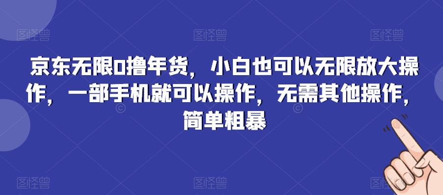 京东无限0撸年货，小白也可以无限放大操作，一部手机就可以操作，无需其他操作，简单粗暴-腾渊网创