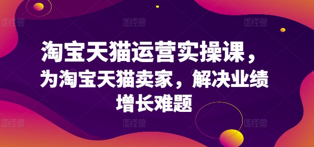 淘宝天猫运营实操课，为淘宝天猫卖家，解决业绩增长难题-腾渊网创