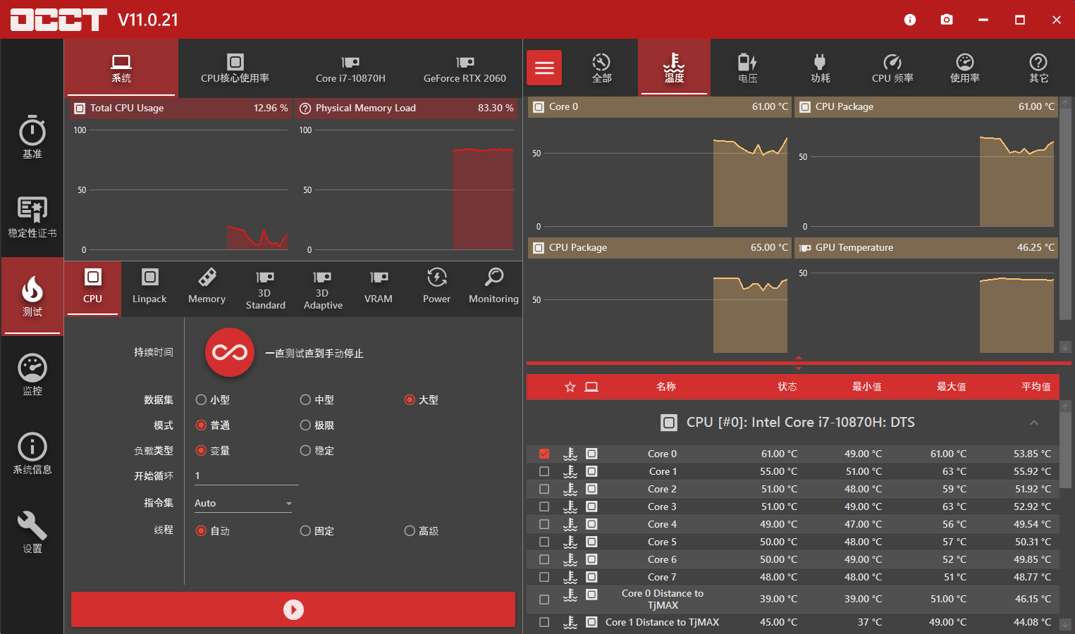 电源检测工具OCCT v12.1.12.99绿色版-腾渊论坛
