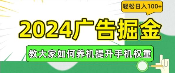 2024广告掘金，教大家如何养机提升手机权重，轻松日入100+【揭秘】-腾渊论坛