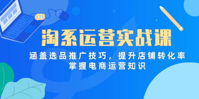 淘系运营实战课，涵盖选品推广技巧，提升店铺转化率，掌握电商运营知识-腾渊网创