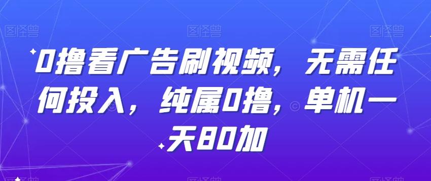 0撸看广告刷视频，无需任何投入，纯属0撸，单机一天80加-腾渊论坛