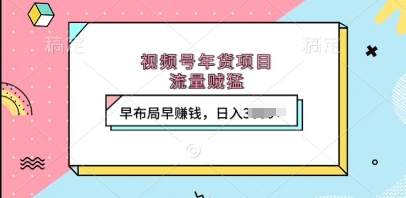 视频号年货项目，流量贼猛，早布局早挣钱，日入上k【揭秘】-腾渊网创