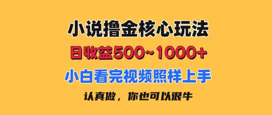 小说撸金核心玩法，日收益500-1000+，小白看完照样上手，0成本有手就行-腾渊网创