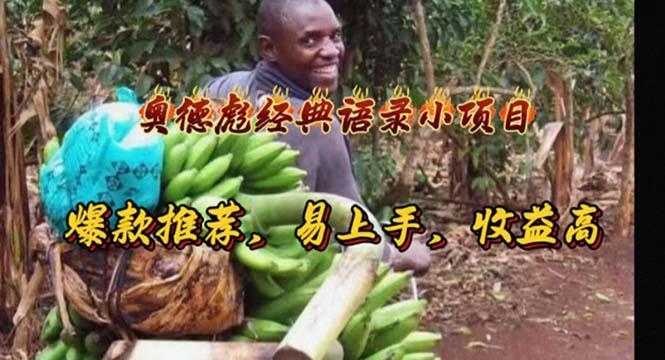 奥德彪经典语录小项目，爆款推荐，易上手，收益高-腾渊网创