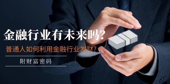 某付费文章：金融行业有未来吗？普通人如何利用金融行业发财?(附财富密码-腾渊网创