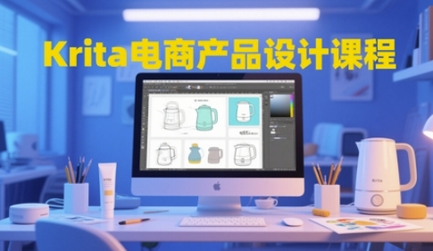 Krita电商产品设计课程，掌握从工具使用到创意落地的全链路设计能力-腾渊网创