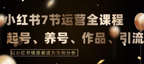 7节小红书运营实战全教程，结合最新情感赛道，打通小红书运营全流程【揭秘】-腾渊网创