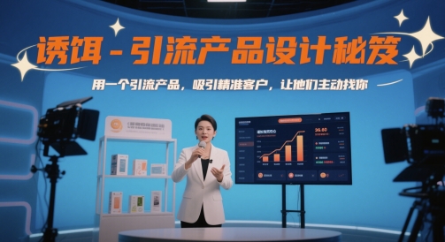 诱饵-引流产品设计秘笈，用一个引流产品，吸引精准客户，让他们主动找你-腾渊网创