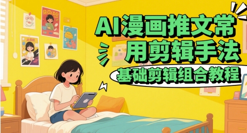 AI漫画推文常用剪辑手法，基础剪辑组合教程-腾渊论坛