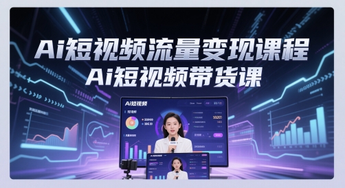 Ai短视频流量变现课程，Ai短视频带货课-腾渊网创