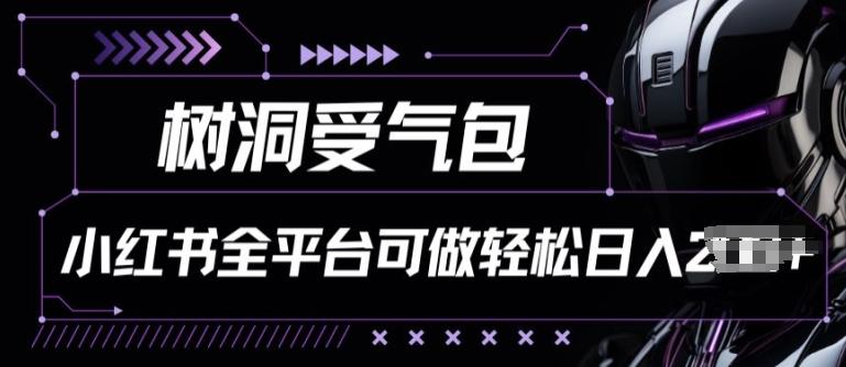 小红书等全平台树洞受气包项目，轻松日入一两张【揭秘】-腾渊网创