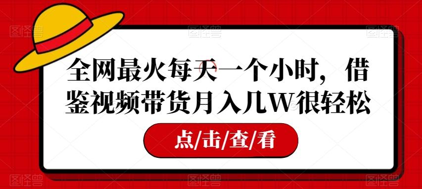 全网最火每天一个小时，借鉴视频带货月入几W很轻松【揭秘】-腾渊论坛