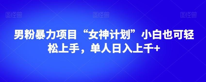 男粉暴力项目“女神计划”小白也可轻松上手，单人日入上千+【揭秘】-腾渊论坛