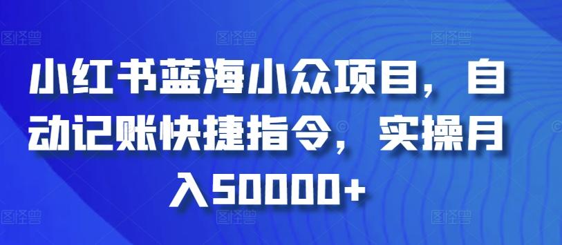 小红书蓝海小众项目，自动记账快捷指令，实操月入50000+【揭秘】-腾渊网创