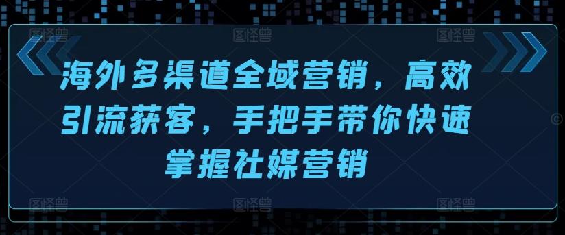 海外多渠道全域营销，高效引流获客，手把手带你快速掌握社媒营销-腾渊论坛