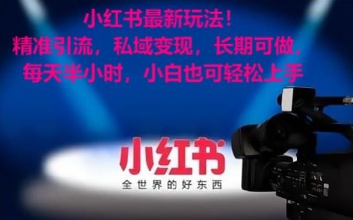 小红书最新玩法！精准引流，私域变现，长期可做，每天半小时，小白也可轻松上手【揭秘】-腾渊网创